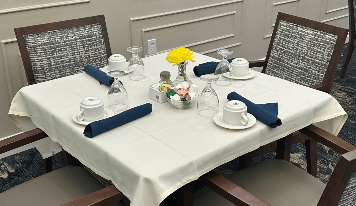 dining table with four chairs